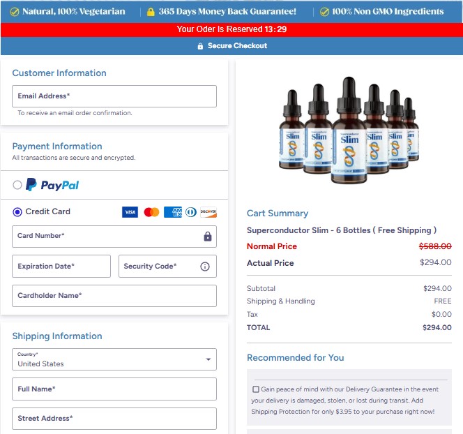 Superconductor Slim Order Page